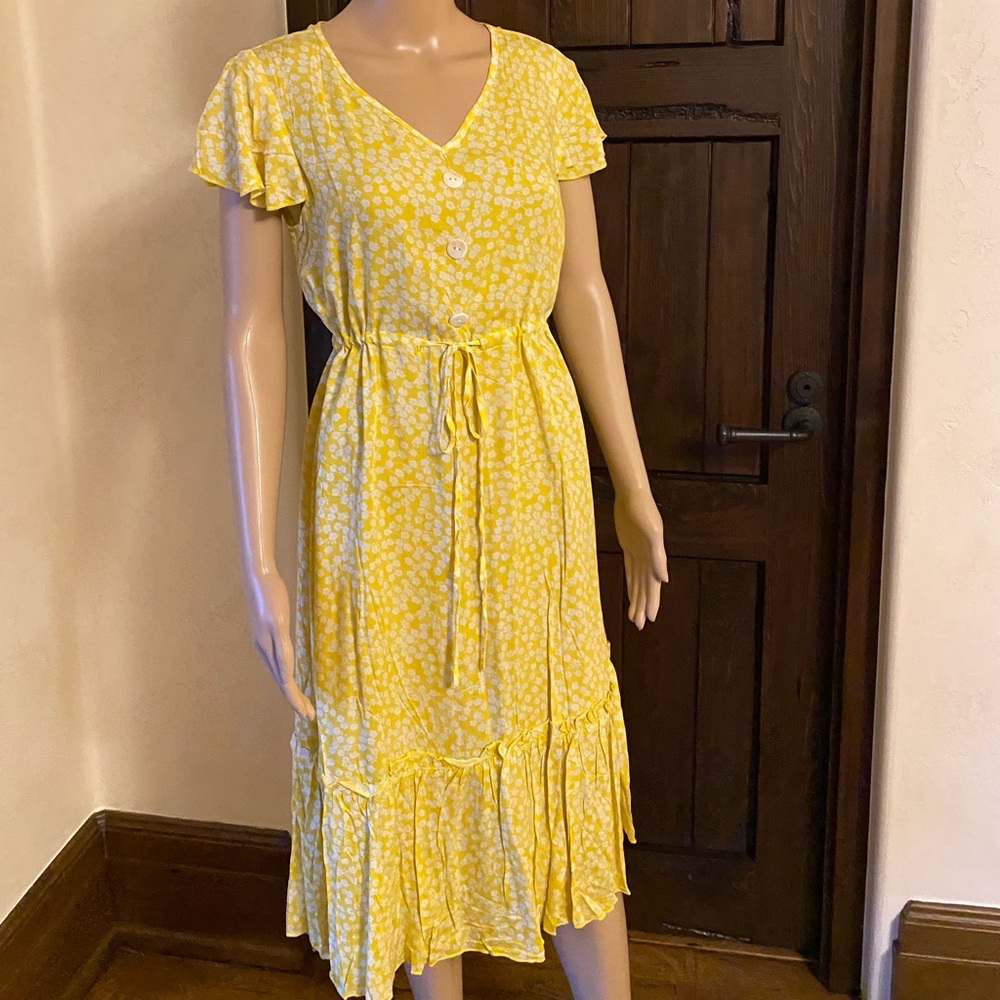 NWT Sucrefas Yellow Sundress, Size S